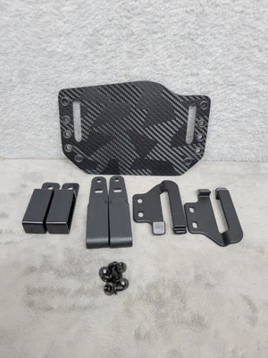 Pistola de calor Bullseye Funda OWB Open Carry para zurdos Moldeada Mediana - Geo Carbono Foto 1 de 4