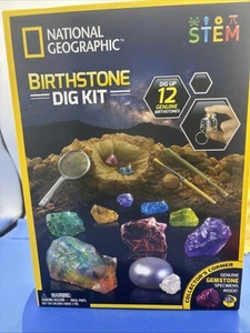 Kit de excavación de piedras de nacimiento NATIONAL GEOGRAPHIC - Ciencia con 12 genuinos...  - Imagen 1 de 3