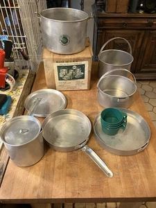 Vintage Nr. 414 Palco Kochset 14-teilig komplett Camping Aluminium Mess 4 Personen - Bild 1 von 24