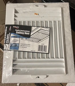 Deflect-O RGC108 3-Way White Plastic Ceiling Register 10 H x 8 W in. - Picture 1 of 3