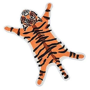 Tiger Printed Rug/Mat ,Faux Tiger Non-Slip Bathroom Door Mat Area Rug Orange - Picture 1 of 7