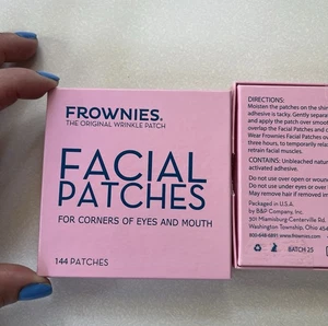Frownies Facial Patches For Corners of Eyes and Mouth Smooths Fine Wrinkles 144c - Picture 1 of 2