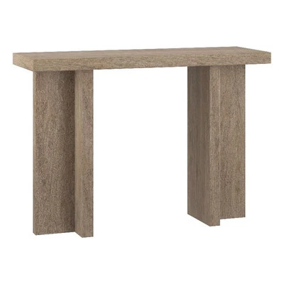 Henn&Hart 42" Antiqued Gray Oak MDF Console Table - Image 1 of 4