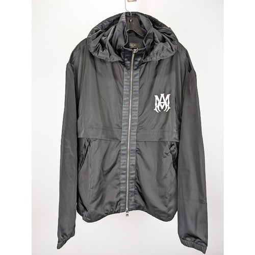 Amiri Giacca Anorak in Nylon Leggero Nero Nuova con etichette L