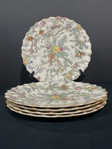 Copeland Spode Patricia Yellow Set Of 5 Dinner Plates No. 596271 England China - Picture 1 of 6
