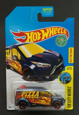 2015 Hot Wheels HW City Works Ford Transit Connect, Blue, Treasure Hunt 6 of 10 - Image 1 of 4