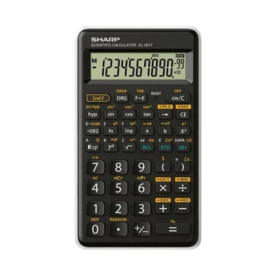 Sharp El501 12 Digit Scientific Calculator Black/White SH-EL501TBWH - Image 1 of 3