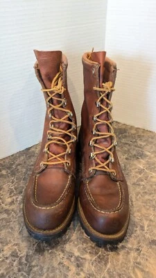Botas deportivas de trabajo vintage Red Wing Irish Setter cuero rojo Vibram talla 6,5  Foto 1 de 4