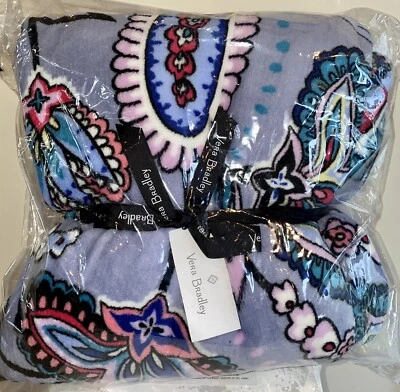 Manta de felpa polar VERA BRADLEY MAKANI PAISLEY 80" X 50" NUEVA CON ETIQUETAS #23653-P06 Foto 1 de 4