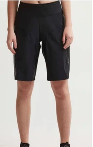 CRAFT Women's MTB Cycling Shorts HALE XT Black Size Large 10" Pull On - Picture 1 of 8