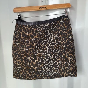 M&S Collection Petite Wool Mix Cheater Pattern Skirt UK Size 10 - Picture 1 of 4
