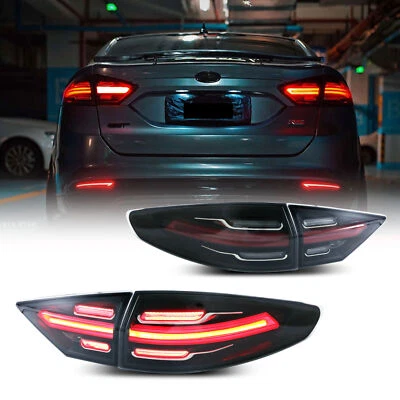 LED Black Tail Lights For Ford Fusion 2013-2020 Animation Sequential Rear Lamps - Image 1 of 4