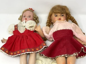 Horsman 18" Skater Doll & Un-marked 14" Doll Both Hard Plastic & Need Restrung - Picture 1 of 14