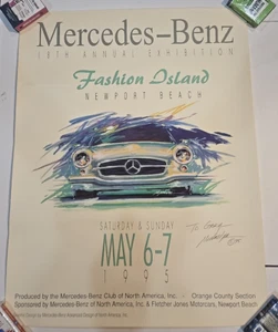1995 18th Annual Mercedes-Benz Exhibition Fashion Island 28x22 Poster Signed - Picture 1 of 11
