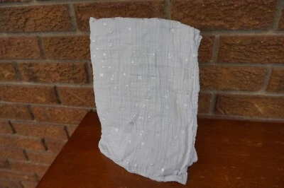 BABY Blanket Swaddle ADEN & Anais Cotton GRAY Silver Star Pattern Muslin Style - Image 1 of 4