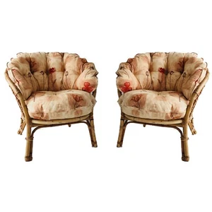 Replacement Cushions for 2 Chairs - Bahama/Chelsea conservatory cane furniture - Picture 1 of 14