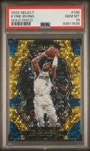 2022-23 Panini Select Gold Disco #130 Kyrie Irving 07/10 PSA 10 - Picture 1 of 2
