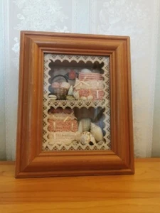 Handmade 3D Diorama Bathroom Miniature Box Framed 10"by 8" - Picture 1 of 18