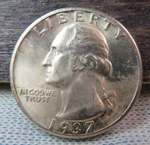 1937 - Washington Quarter - GEM BU - Picture 1 of 3