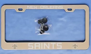 New Orleans Saints Metall Nummernschildrahmen mit Befestigungsschrauben - Bild 1 von 1