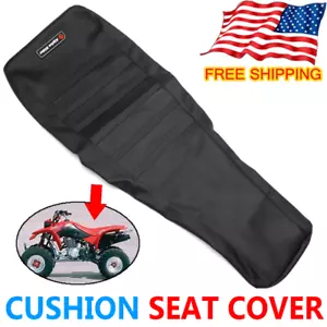 Cushion Seat Cover For Honda TRX 400EX TRX 400 EX 1999-2007 BLACK Ribbed Gripper - Foto 1 di 9