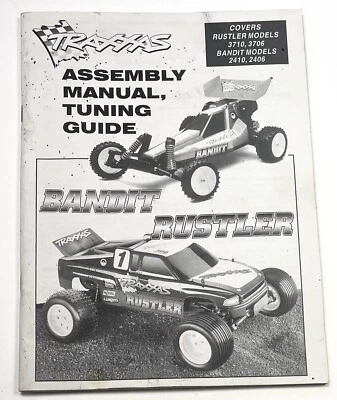 TRAXXAS Bandit 2410 2406 Rustler 3710 3706 RC Car ASSEMBLY MANUAL Tuning Guide - Image 1 of 2