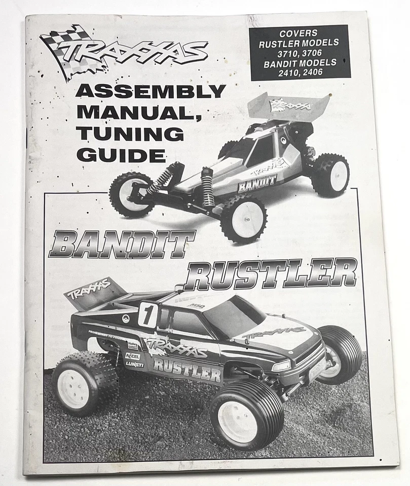 TRAXXAS Bandit 2410 2406 Rustler 3710 3706 RC Car ASSEMBLY MANUAL Tuning Guide - Image 1 of 2