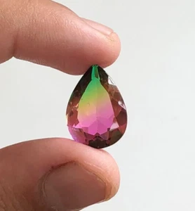 10.80 Cts Bi Color Tourmaline, Top Quality Bi Color Tourmaline Doublet Gemstone - Picture 1 of 5