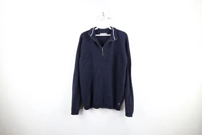 Smartwool Mens Medium Howelsen Merino Wool Knit Half Zip Pullover Sweater Blue - Image 1 of 4