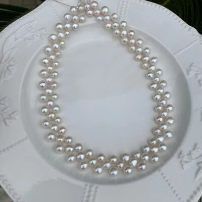 gorgeous handmake south sea white pear necklace 925s(tim) - Image 1 of 4