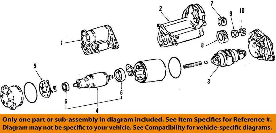 Solenóide de arranque TOYOTA OEM 28150-35031 1984-88 Toyota picape 2815035031 - Imagem 1 de 1