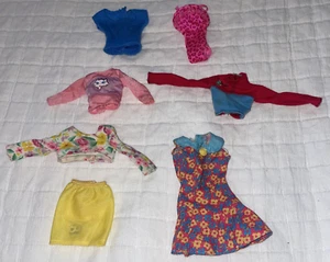 Genuine Barbie Clothes Lot 7+ Outfits Vintage 1990’s Dress Skirt Tops Swimsuit - Picture 1 of 17