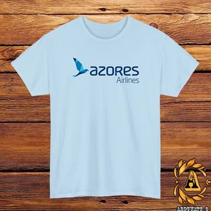 Nueva camiseta con logotipo de Azores Airlines negra/gris/blanca/azul marino/rojo/azul claro - Imagen 1 de 16