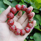 Red Phoenix Pattern Glaze Bracelet Beads String Accessories Craft Collection