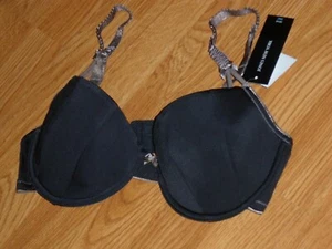 JONES NEW YORK DEMIS BRA SIZE 36B - 36C GRAY BLACK UNDERWIRE MSRP:$36.00 NWT - Picture 1 of 3