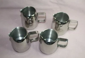 DELCO LUXOR 18/10 RESTAURANT WARE STAINLESS STEEL CREAM PITCHERS 6 OZ.  LOT OF 4 - Bild 1 von 4