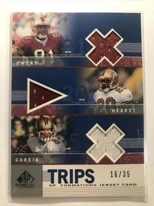 49ers Terrell Owens Jeff Garcia 2003 SP Game Used TRIPS GAME USED JERSEY SSP /35 - Picture 1 of 2