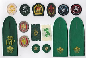 Juego de insignias de rango de premio Rover Scout Baden Powell BP de los años 60 británico/reino Unido - Imagen 1 de 1