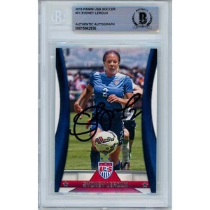 2015 Panini USA #21 Sydney Leroux Signed USWNT Card AUTO Beckett Slabbed USA - Picture 1 of 5