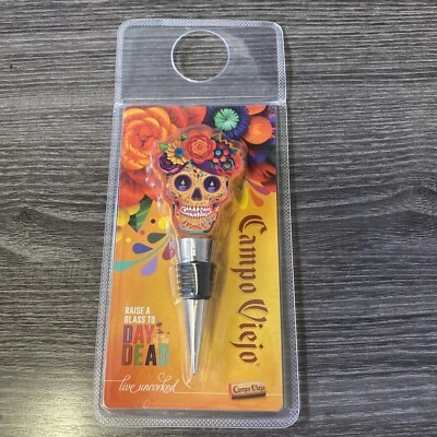 НОВАЯ пробка для винной бутылки Campo Viejo DIA DE LOS MUERTOS Day Of The Dead Skull - Изображение 1 из 4