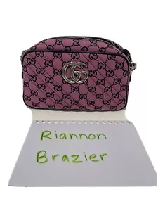 gucci marmont pink denim shoulder bag brand new - Picture 1 of 19