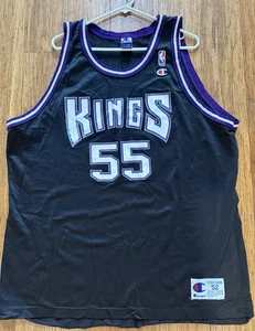 VTG Champion Jason Williams #55 NBA Sacramento Kings Black Purple Jersey 48 XL - Picture 1 of 6