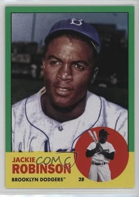2022 Topps Archives 1963 Topps Design Green /125 Jackie Robinson #42 HOF - Image 1 of 2