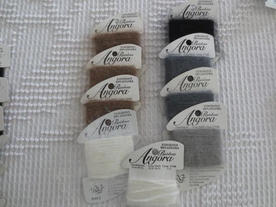 9 Rainbow Gallery  100% ANGORA NEEDLEPOINT LONG & CROSS STITCH Embroidery THREAD - Image 1 of 2