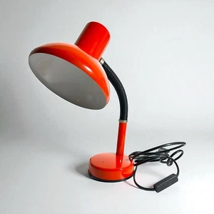 Lampe de bureau orange en métal vintage Style Année 70 - Picture 1 of 19