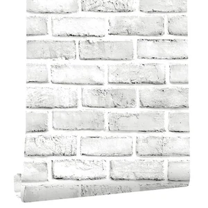 Brick Wallpaper Peel and Stick Contact Paper 120inL 18inW Faux 3D Brick Conta... - Picture 1 of 8