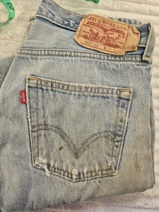  Jeans Levi's Vintage Clothing 501 XX Trabajo Holey Envejecido Talla 31 X 34 - Imagen 1 de 15