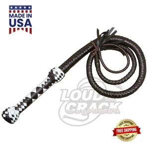 6ft Bull whip Cowhide Leather Handmade Equestrian Professional bullwhip - Picture 1 of 5
