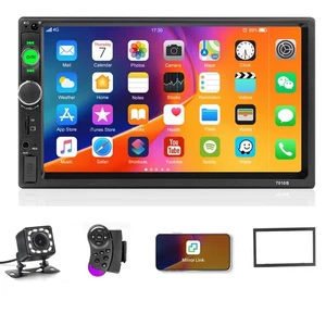 Double Din Car Stereo 7” Touch Screen Car Radio with Bluetooth Backup Camera ... - Picture 1 of 7