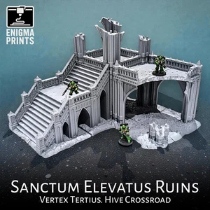 Sanctum Elevatus Ruins - 28mm 3d Printed Gothic Terrain | Vertex Tertius - Picture 1 of 8
